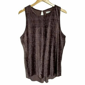 Fourteenth Place‎ L purple velvet sleeveless tunic